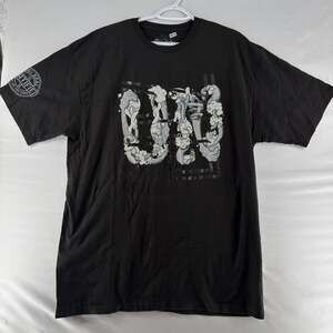 0919 Popped UN Graphic Art Short Sleeve T-Shirt Black XL